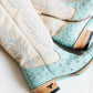 Lane Boots Sandaga Knee High in Powder Blue Ostrich