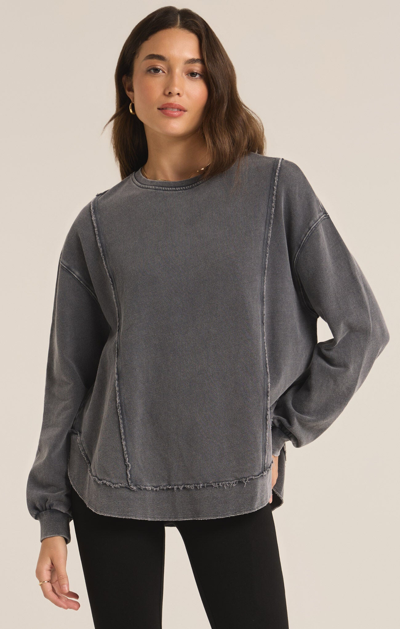 Z Supply Replay Black Sand Sweatshirt