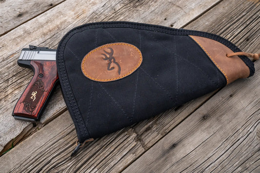 Browning Lona Canvas/Leather Pistol Rug in Black
