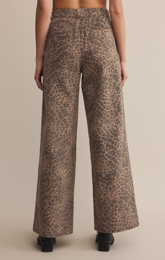 Z Supply Marli Denim Leopard Pant