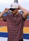 Rock & Roll Maroon Gameday Print Polo