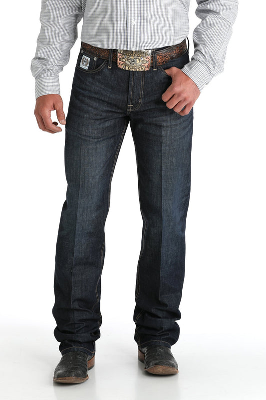 Cinch Men's Relaxed White Label Jean in Dark Stonewash