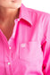 Cinch Solid Pink Button-Down Shirt