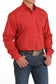 Cinch Men's Money Print Button-Down Red Western Shirt