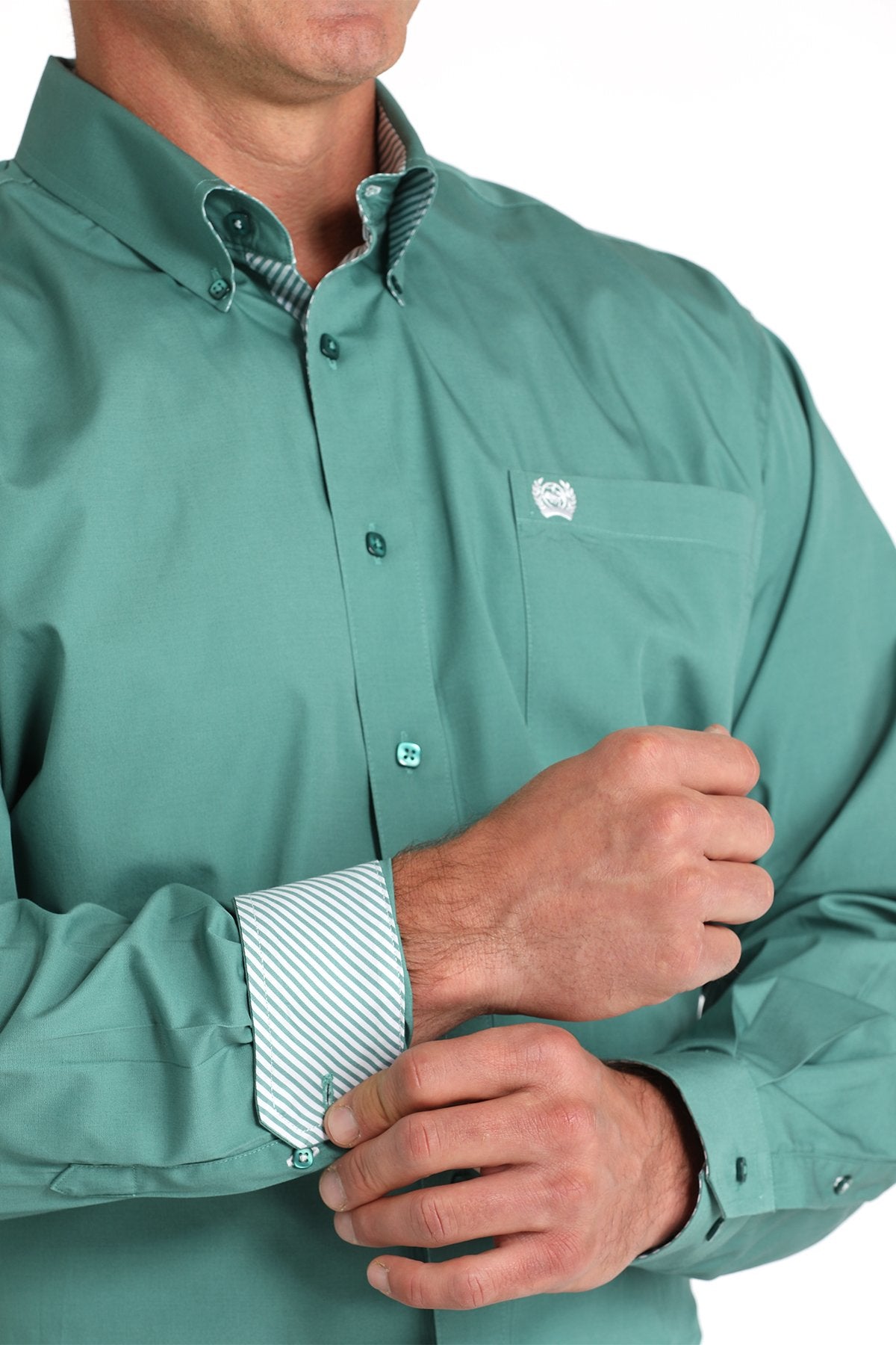 Cinch Green Button-Down Shirt