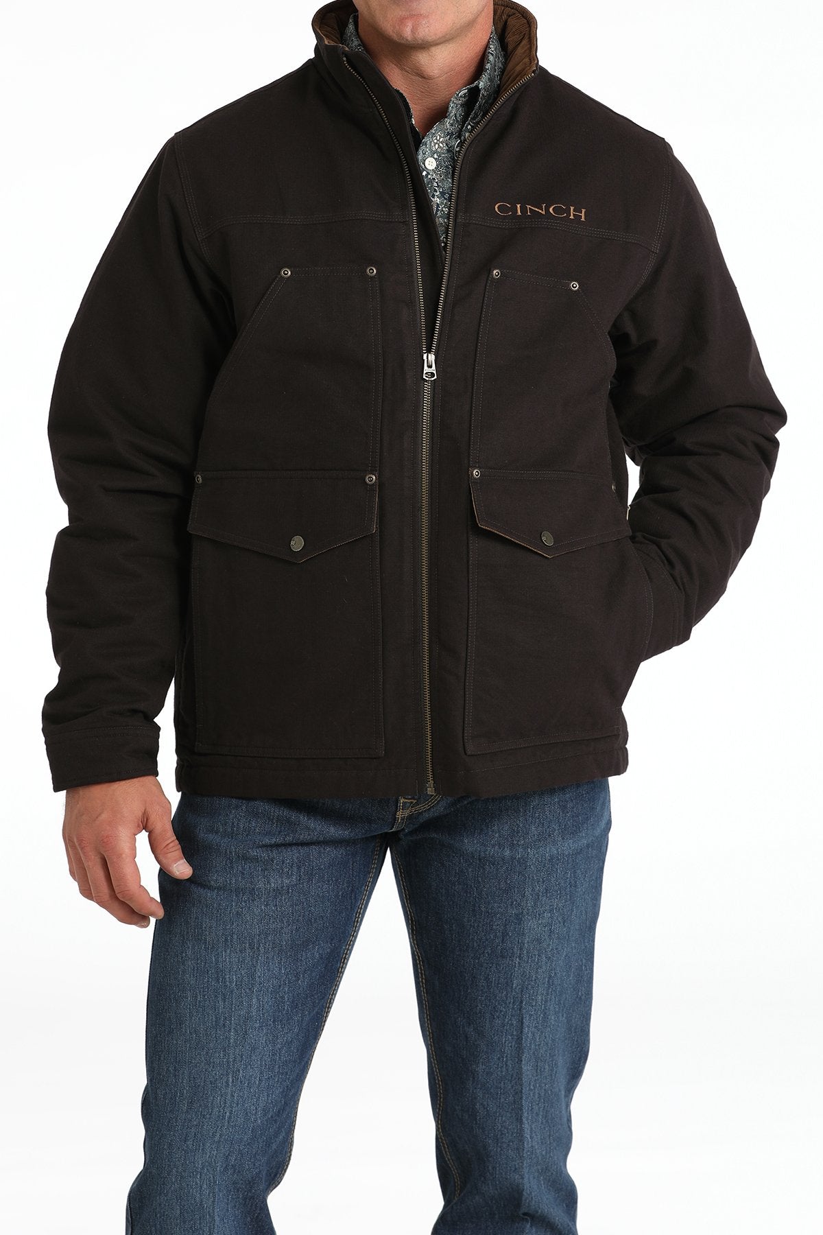 Cinch Concealed Carry Canvas Jacket in Brown