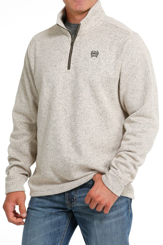 Cinch Men's 1/4-Zip Pullover in Stone