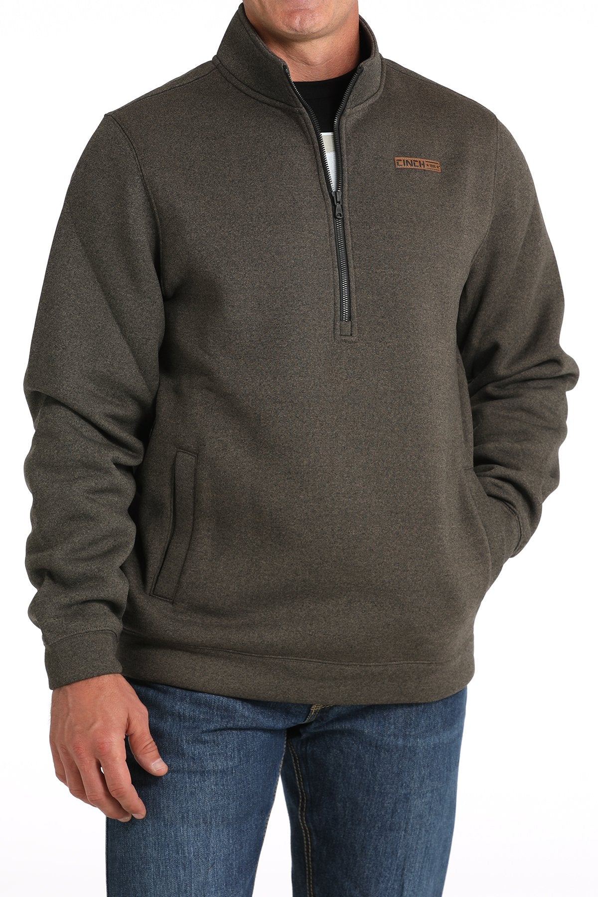 Cinch Men's Brown 1/2 Zip Pullover