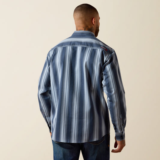 Ariat FR Carlton Snap Work Shirt in Navy