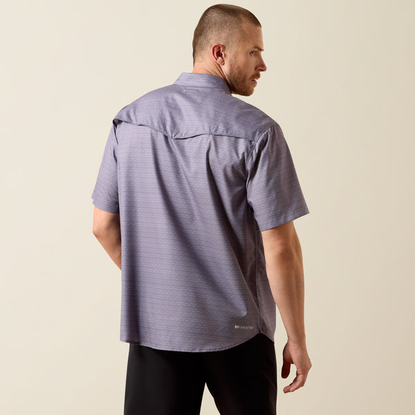 Ariat Printed Western VentTEK Classic Fit Snap Shirt in Dark Denim