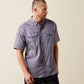 Ariat Printed Western VentTEK Classic Fit Snap Shirt in Dark Denim