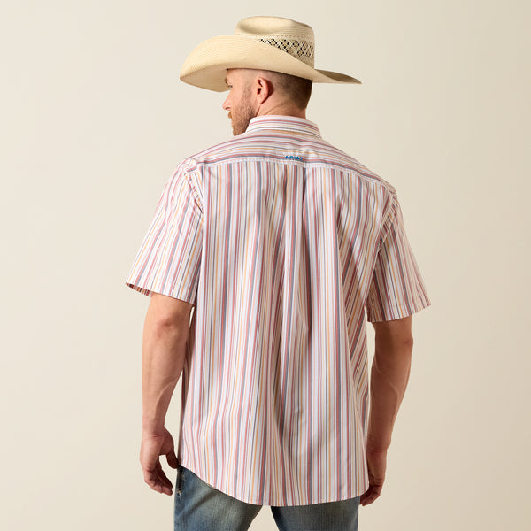 Ariat Pro Series Neil Classic Fit Shirt in Key Largo Blue Stripe