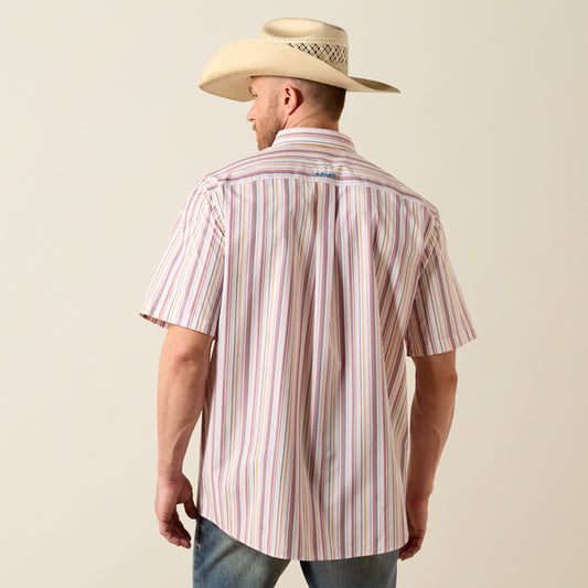 Ariat Pro Series Neil Classic Fit Shirt in Key Largo Blue Stripe