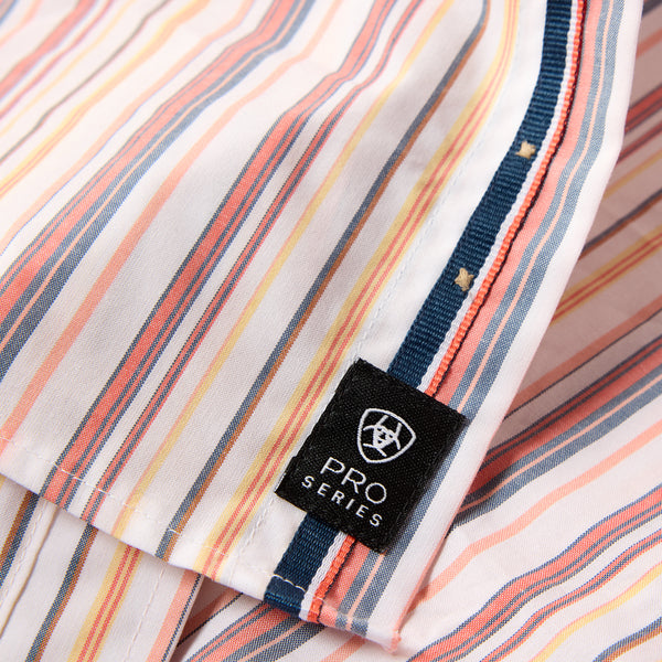 Ariat Pro Series Neil Classic Fit Shirt in Key Largo Blue Stripe
