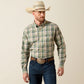 Ariat Pro Series Sebastain Classic Fit Shirt in Bronze Green Plaid