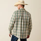 Ariat Pro Series Sebastain Classic Fit Shirt in Bronze Green Plaid