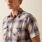 Ariat Retro Haines Fitted Snap Shirt in White Plaid