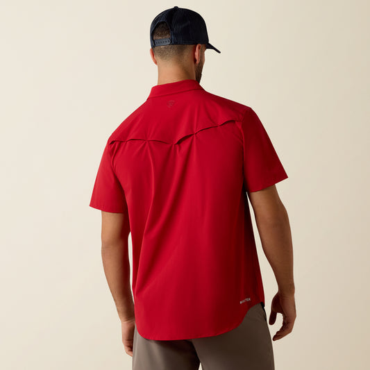 Ariat FrontierTough VentTEK Western Fitted Snap Shirt in Scarlet Sage
