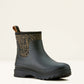 Ariat Kelmarsh Shortie Rubber Boot in Black & Ocelot Print