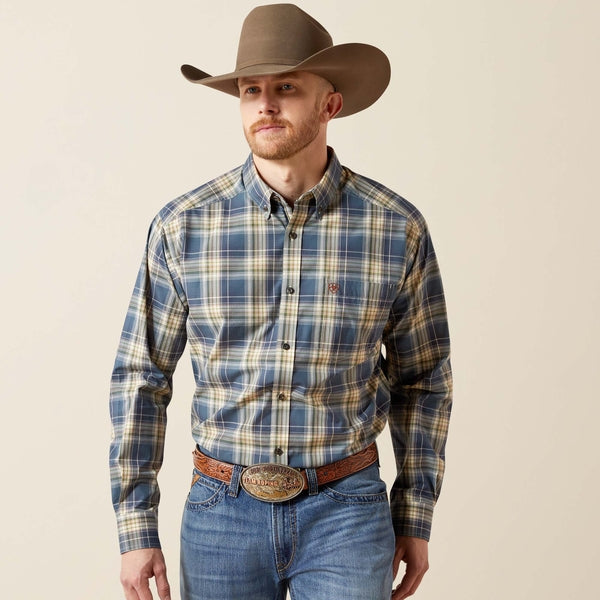 Ariat Pro Series Welch Classic Fit Shirt in Dark Blue