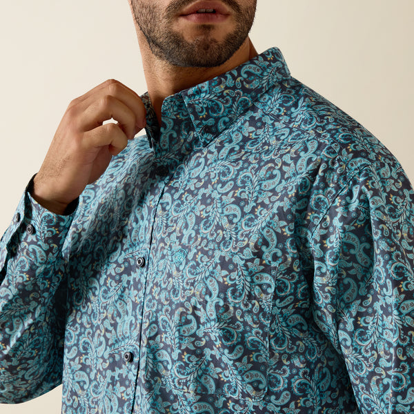 Ariat Phelps Classic Fit Shirt in Blue Elixir Paisley