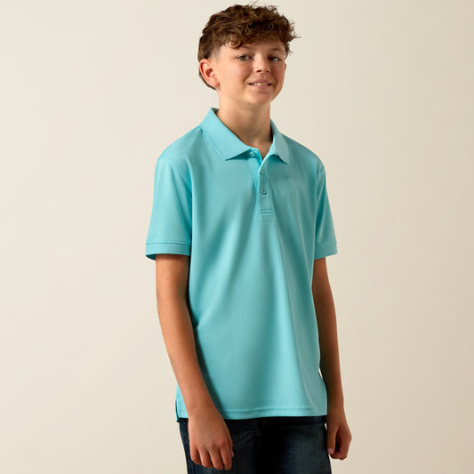 Ariat Youth AriatTEK Polo in Angel Blue