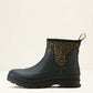 Ariat Kelmarsh Shortie Rubber Boot in Black & Ocelot Print