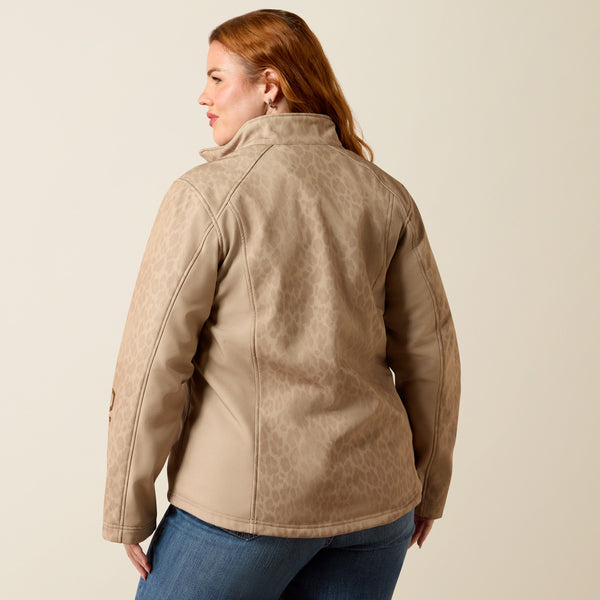 Ariat Logo Softshell Print Jacket in Faded Leopard