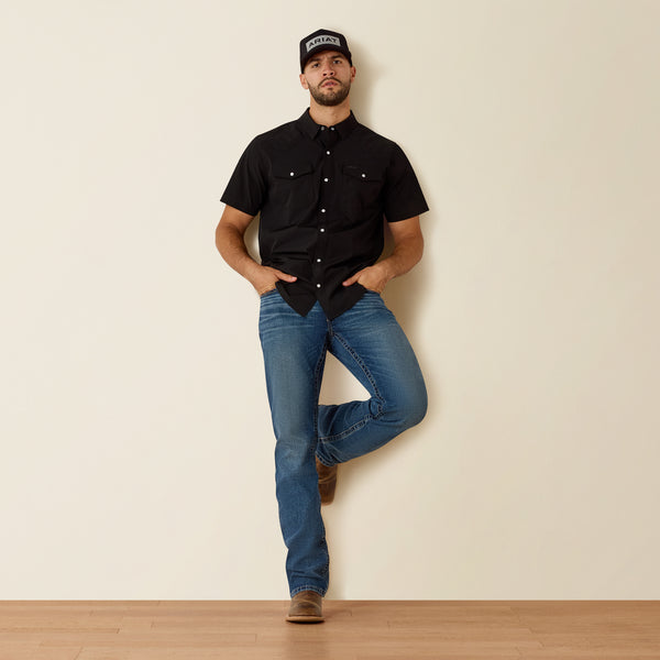 Ariat FrontierTough VentTEK Western Fitted Snap Shirt in Black