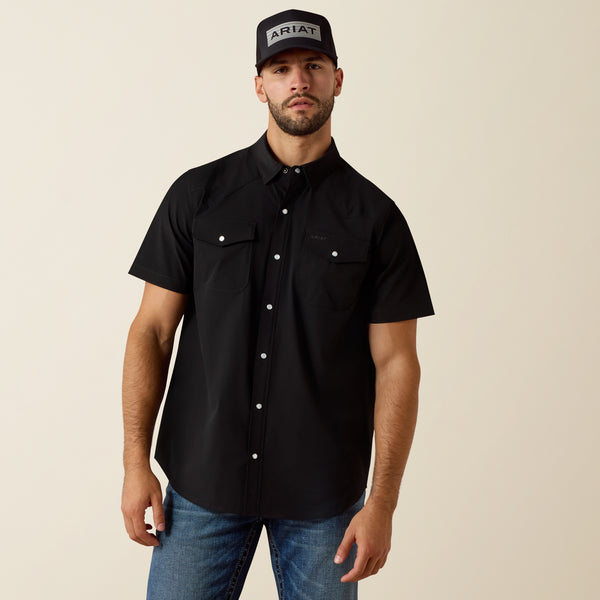 Ariat FrontierTough VentTEK Western Fitted Snap Shirt in Black