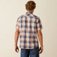 Ariat Retro Haines Fitted Snap Shirt in White Plaid