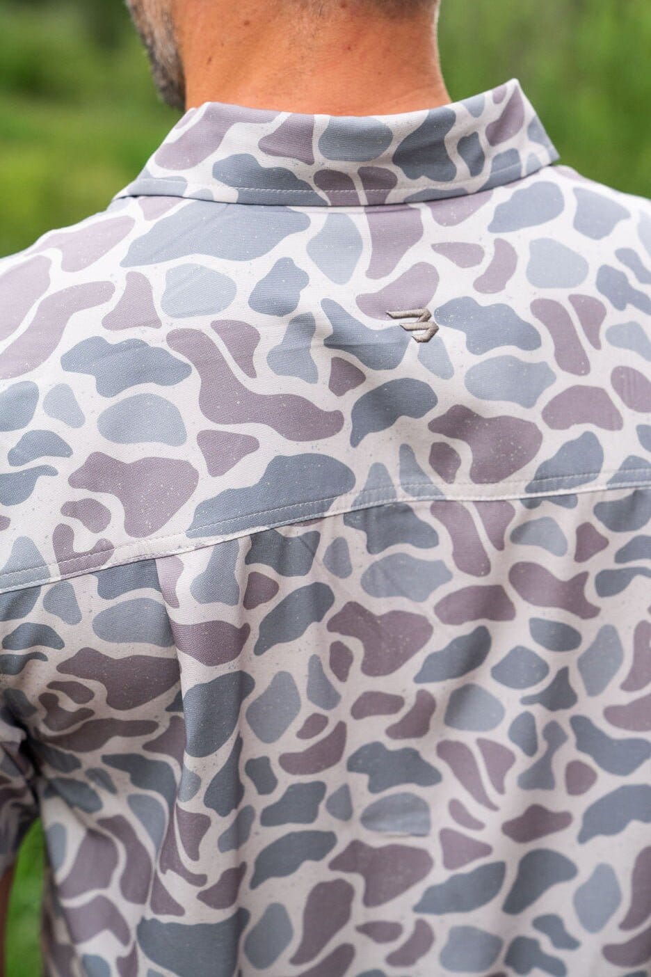 Burlebo Performance Button Up Shirt in Classic Deer Camo