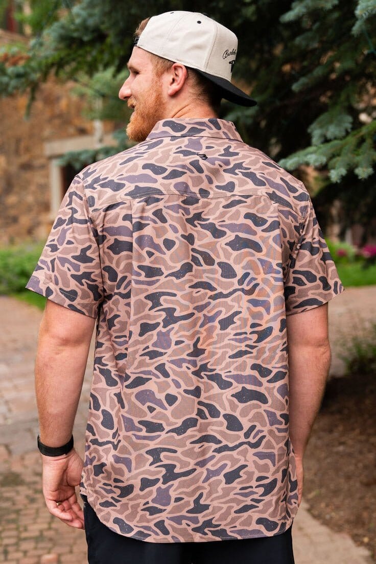 Burlebo Performance Button Up Gauge Camo Shirt