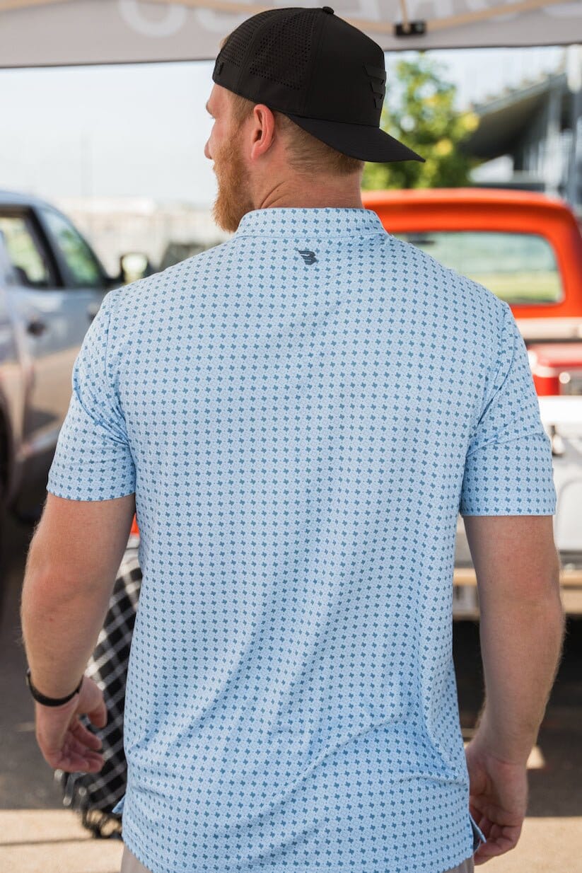 Burlebo Performance Polo in Texas Light Blue