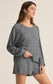 Z Supply Daydream Charcoal Heather Long Sleeve Top