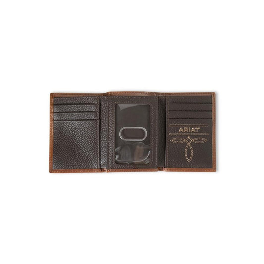 Ariat Men's Trifold Wallet with Southwest Inlay