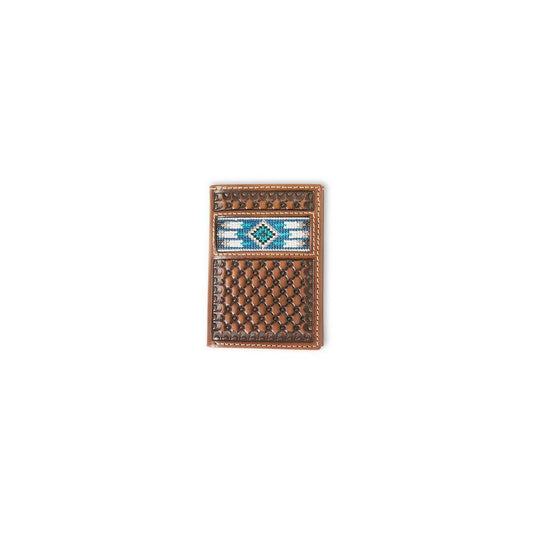 Ariat Men's Trifold Wallet with Southwest Inlay