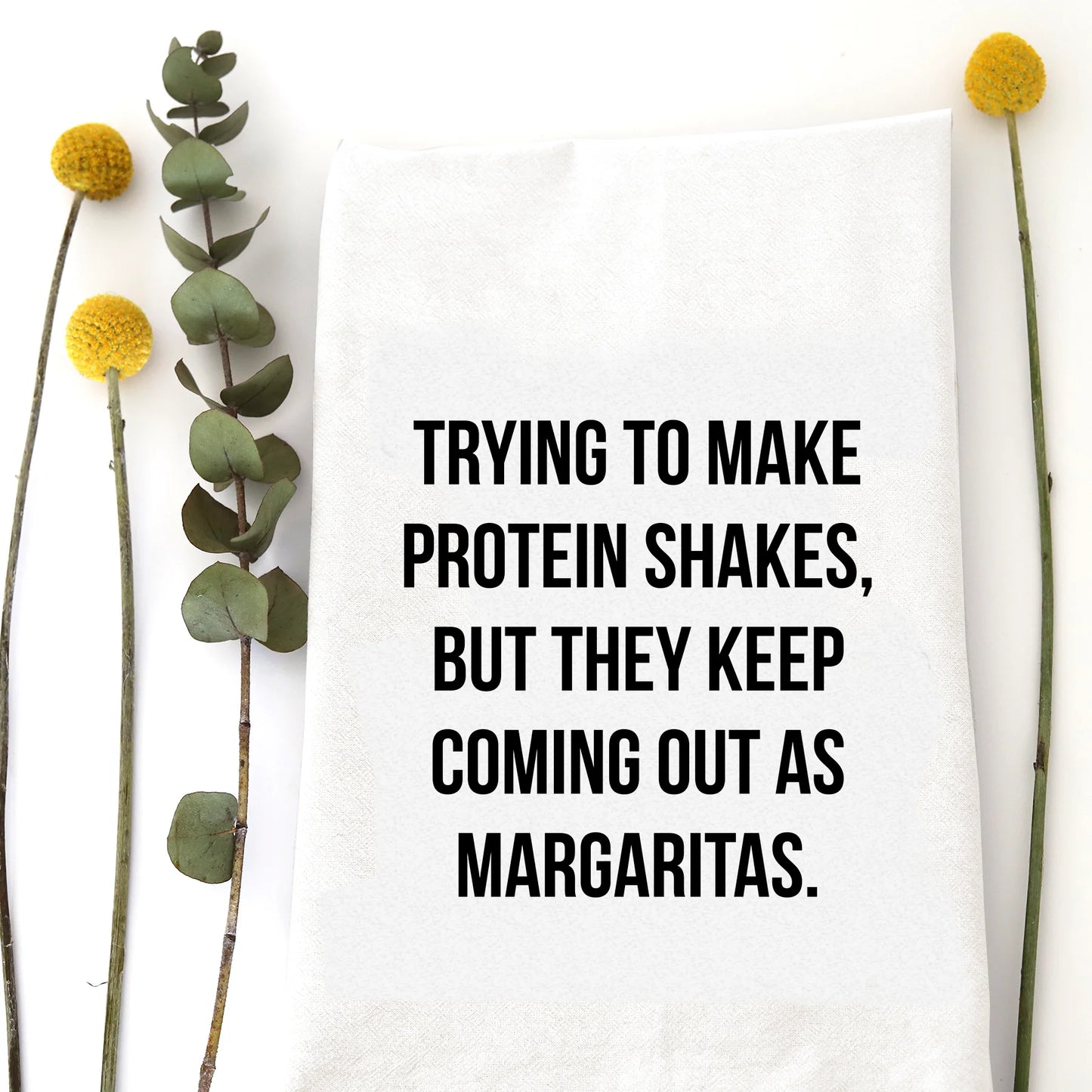 Protein Shake Tea Towel