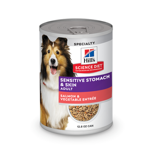 Hill's Science Diet Adult Sensitive Stomach & Skin Salmon & Vegetable Entrée Dog Food