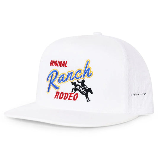 Whiskey Bent Hat Co. Ranch Rodeo Trucker in White