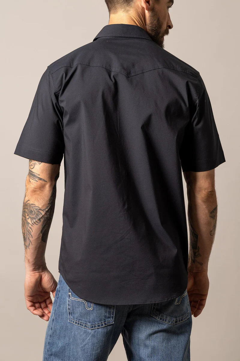Kimes Rio Short Sleeve Dress Shirt in Black