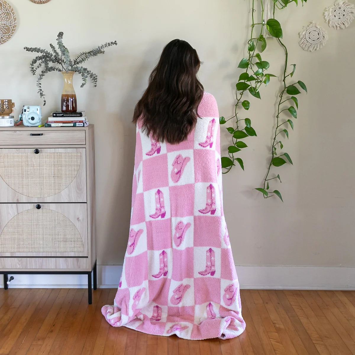 Pink Rodeo Checkered Blanket