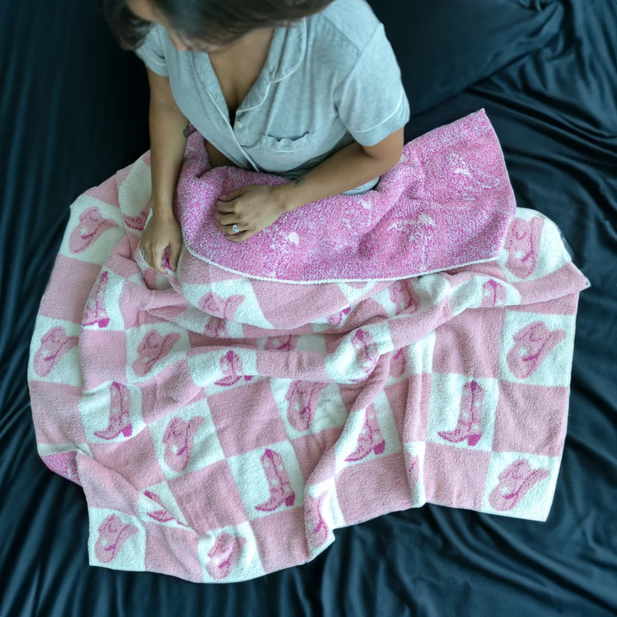 Pink Rodeo Checkered Blanket