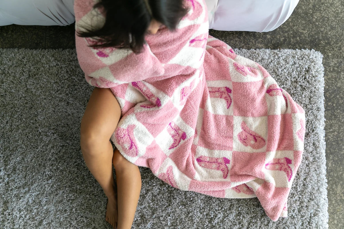 Pink Rodeo Checkered Blanket
