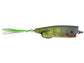 Fishing lure with a gradient color pattern on a white background
