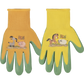 Kinco Kids' Farm Friends™ Nylon Knit Shell & Foam Nitrile Palm Gloves Yellow/ Orange