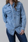 Kimes Ranch Sandoval Light Wash Indigo Long Sleeve Shirt