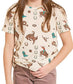 Rock & Roll Denim Girls' Western Print Tee in Cream