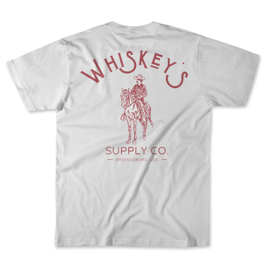Whiskey Bent Hat Co. Supply Co T-Shirt in White