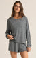 Z Supply Daydream Charcoal Heather Long Sleeve Top